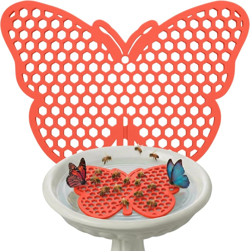 Bee Watering Station for Garden Floating with Safe Landing Pads | Butterfly Pollinator Watering Station| Beekeeping Supplies Outdoor Garden Décor. Butterfly (Orange) Bee Watering Station for Garden Floating with Safe Landing Pads | Butterfly Pollinator Watering Station| Beekeeping Supplies Outdoor Garden Décor. Butterfly (Orange)